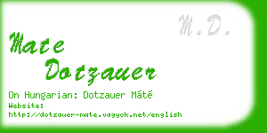 mate dotzauer business card